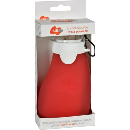 Sili Squeeze HG1534361 Sili Squeeze Original Bottle with Eeeze - 4 oz, Red