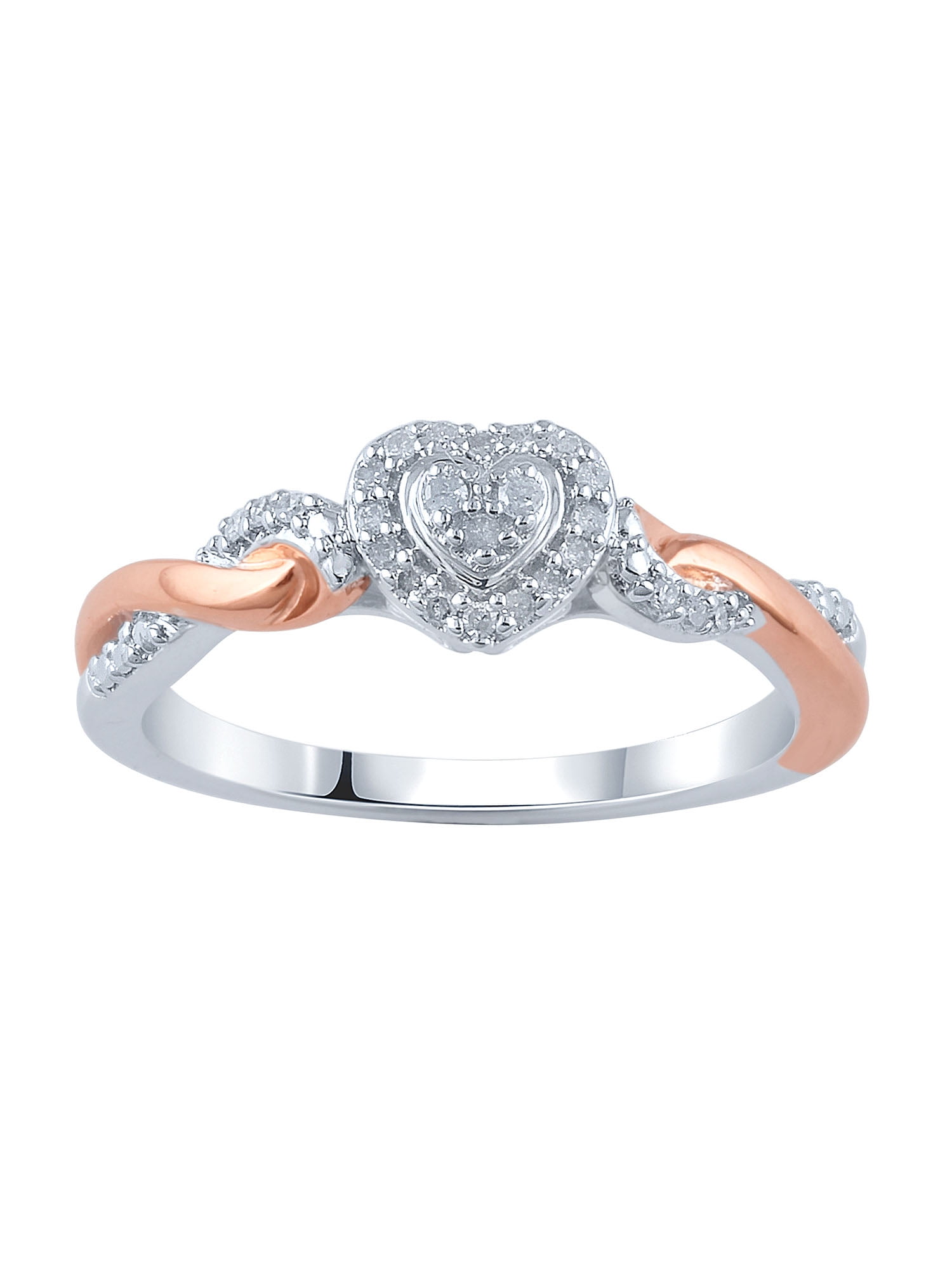 Hold My Hand 1/10 Carat T.W. Diamond Sterling Silver Heart Promise