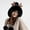 Black, variant on Women Winter Slouchy Knit Warm Deer Ears Cute Strawberry Hats Wool Cap Scarf Two In One Hood Hat