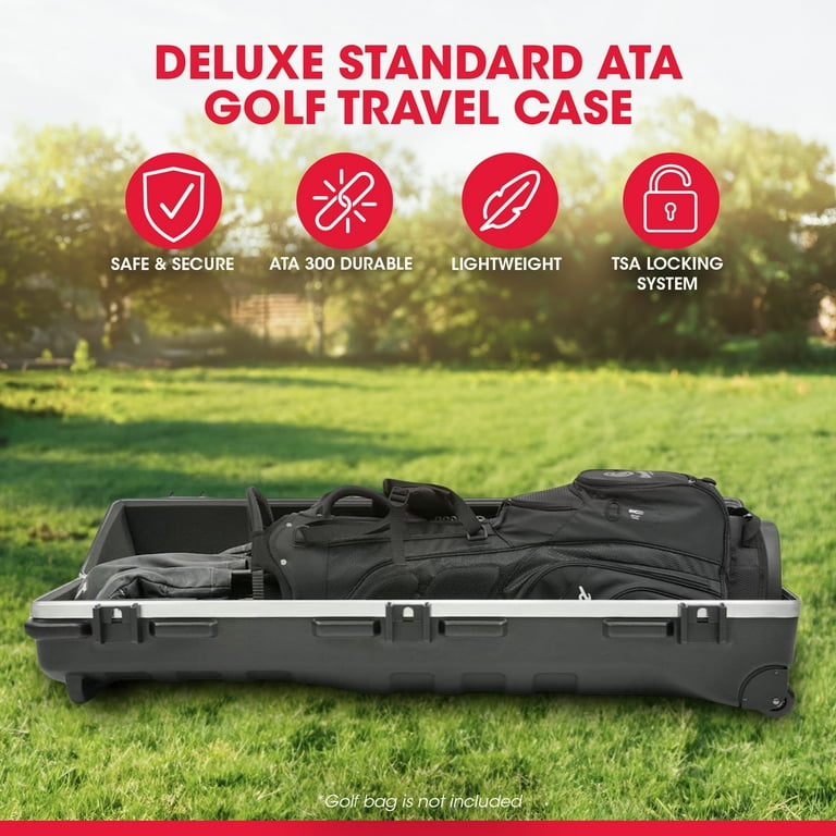 SKB Cases ATA Deluxe Golf Bag Travel Case - Hard Plastic