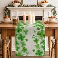 thumbnail image 2 of Table Runner - 72 Inch Long, St. Patrick's Day Kitchen Dining Table Runner Dresser Scarves, Watercolor Lucky Clovers Green Rustic Farmhouse Decor for Coffee Tables Wedding Party Banquet, 2 of 8