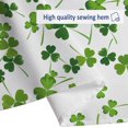 thumbnail image 6 of St. Patrick''s Day Clover Shower Curtain, Green Shamrock Leaves Shower Curtain for Bathroom, Spring Irish Festival Fabric Shower Curtain Set, Polyester 72x72 Inch 12 Pack Plastic Hooks, 6 of 6