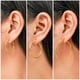 thumbnail image 2 of JeenMata Juego de 3 Deslumbrantes Aros Dorados para Mujer Chapados en Oro Amarillo, 2 of 5