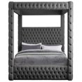 thumbnail image 3 of Maklaine Contemporary Soft Rich Gray Finish Tufted Velvet King Bed, 3 of 6