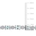 thumbnail image 2 of Everly Women's 7 1/5ct TGW Aquamarine & Diamond-Accent Sterling Silver Tennis Bracelet - G-H, I2-I3, 2 of 9