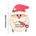 thumbnail image 1 of Calendario de Adviento colgante de Navidad para 24 días, decoración de cuenta regresiva de Navidad, Papá Noel rojo y blanco, copo de nieve, alce, diseño de madera, 1 of 4