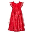 thumbnail image 2 of Disney Princess Toddler Girl's Christmas Holiday Tulle Satin Nightgown, Gown, Size 4T, 2 of 3