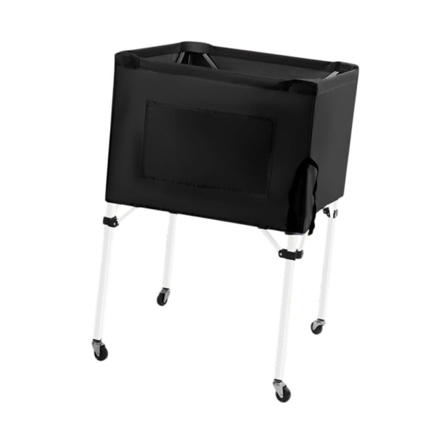 Siruishop Chariot de Rangement pour Balles de Sport Roulant Bac de Rangement Pratique pour Jouet de Football Garage Noir