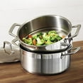 thumbnail image 3 of Tramontina 5-Quart Tri-Ply Base Stainless Steel Steamer Set, Induction-Ready Cookware, 3 of 9