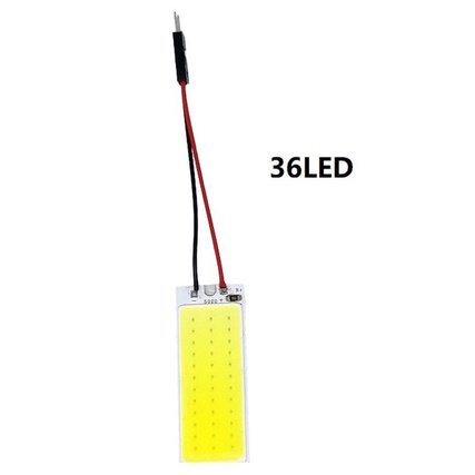 blanco coche led domo mapa luz de lectura auto interior panel lámpara 18 24 36 48 smd cob w5w t10 c5w ba9s festoon adaptador dc 12v