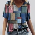 thumbnail image 4 of Birdeem T-Shirt Ample Décontracté à Col en V à Manches Courtes pour Femmes avec Imprimé, 4 of 4