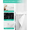 thumbnail image 3 of No Hook Shower Curtain with Snap in Liner, Halloween Spider Web Black Hotel Shower Curtains for Bathroom, Washable Shower Curtain Liner Set with Mesh Top Window, 72"x72", 3 of 6