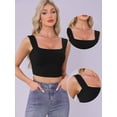 thumbnail image 2 of DARING DIVA Women's Summer Sleeveless Fitted Going Out Crop Top XS Black, 2 of 6
