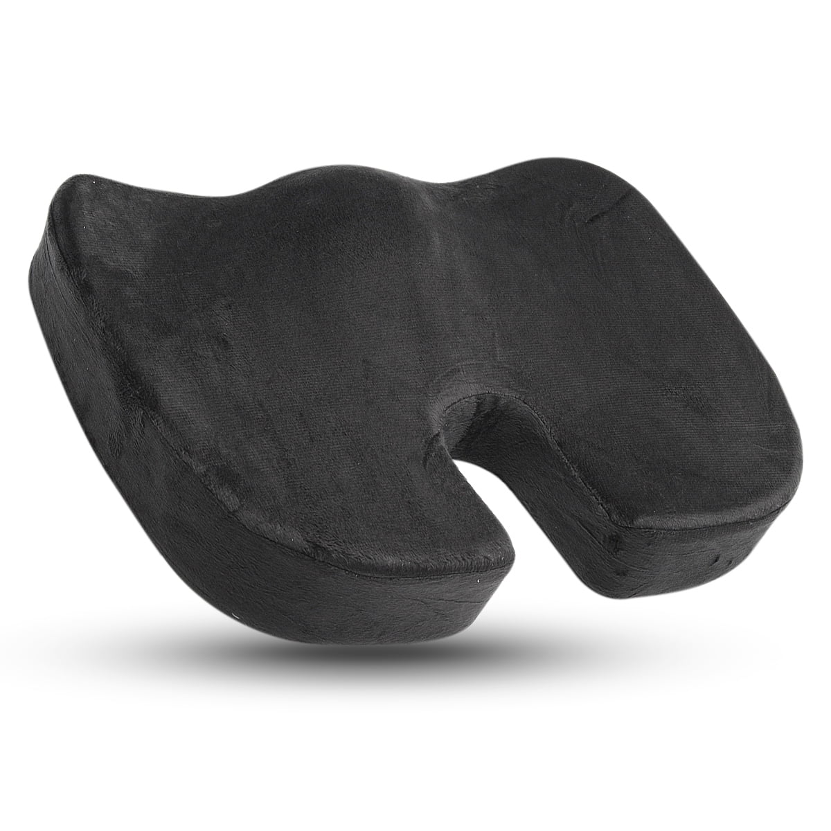 Orthopedic Memory Foam Seat Cushion, with Velour Cover, Ergonomic 