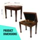 thumbnail image 4 of Banco para piano FILISITE XJ580-2 de madera con cojín impermeable, 4 of 5