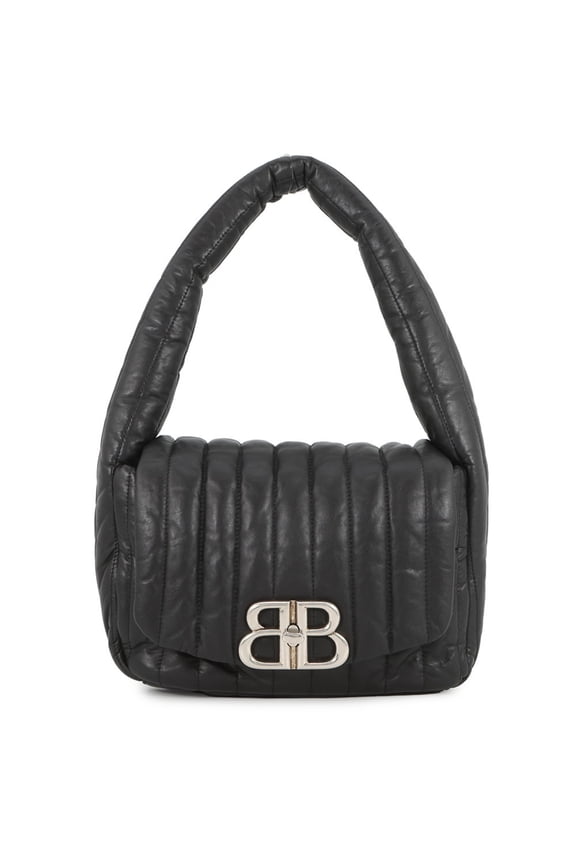 Pre-Owned Balenciaga Monaco Small Leather Shoulder Bag 787896 BALENCIAGA Handbag Black