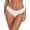 White, variant on Women's Full Coverage Bikini Bottom Mid Rise Ruched Sides Swim Bottoms