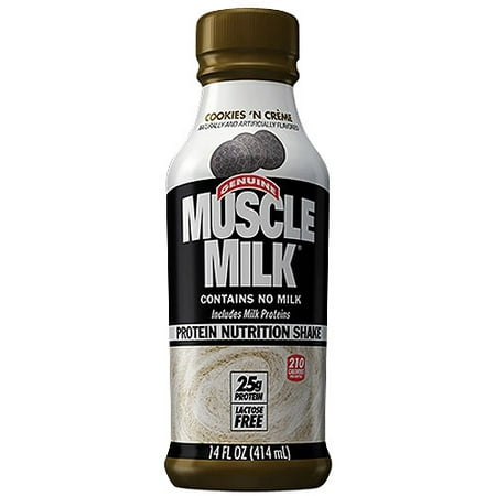 CytoSport Muscle Milk Protein Shake, RTD Cookies N CRME, 12 - 14 bouteilles Oz Fl