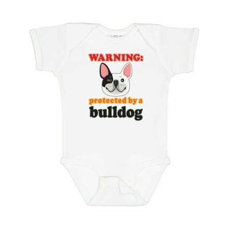 

Inktastic Protected by a Bulldog Gift Baby Boy or Baby Girl Bodysuit