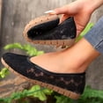 thumbnail image 6 of Women's Floral Embroidered Mesh Slip-On Flat Shoes Square Toe Hollow-Out Breathable Non-Slip Lightweight Casual Walking Shoes Wedding Bride Dressy Shoes fashionable outer wear, 6 of 8