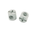 thumbnail image 2 of Conector de barril cruzado de martillo de muebles de 10mmx10mm con agujero de 4mm, color gris, 50 piezas, 2 of 2
