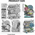 thumbnail image 2 of Books Clear Stamps Transparent Stamps Book with Hydrangeas Silicone Clear Stamp Seals for DIY Scrapbooking Photo Album Decoration 4.3x6.3inch for DIY, 2 of 7