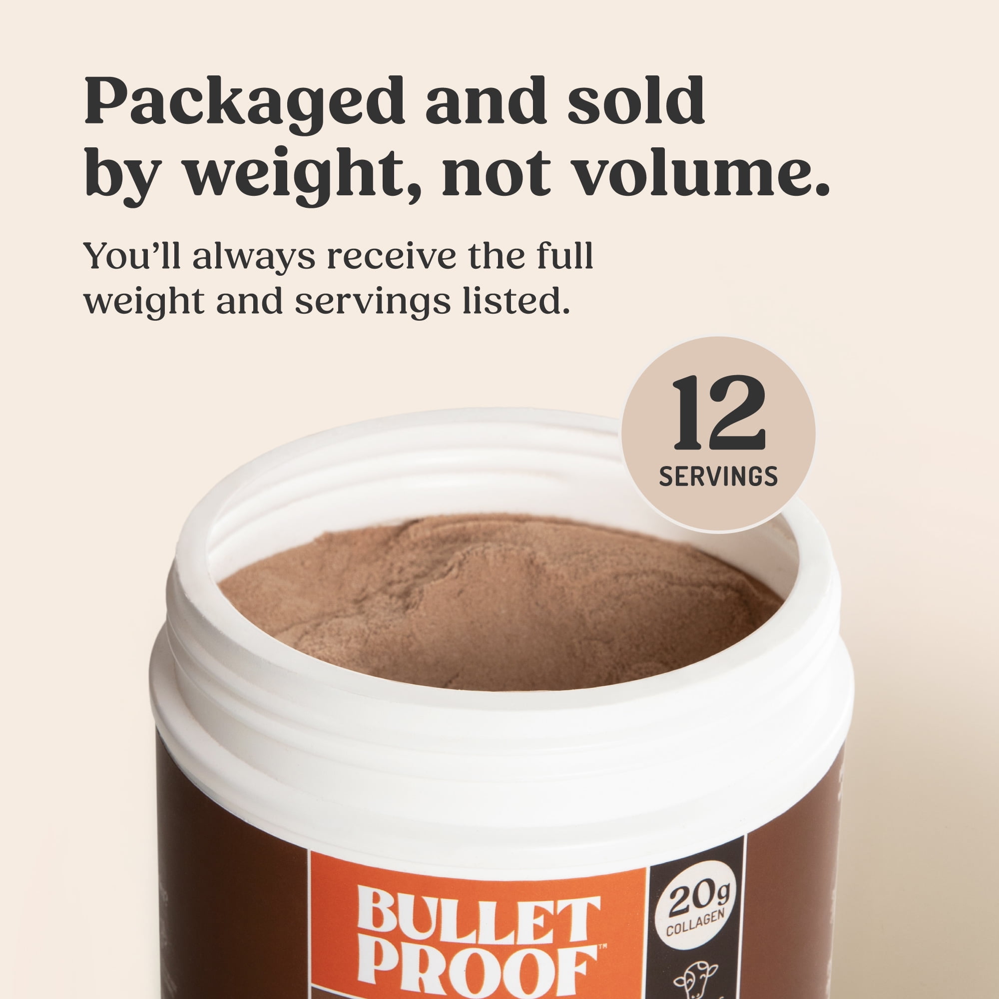 Bulletproof Chocolate Collagen, 14.3 Ounces, Grass-Fed Collagen Protein and Amino Acids for Skin, Bones and Joints