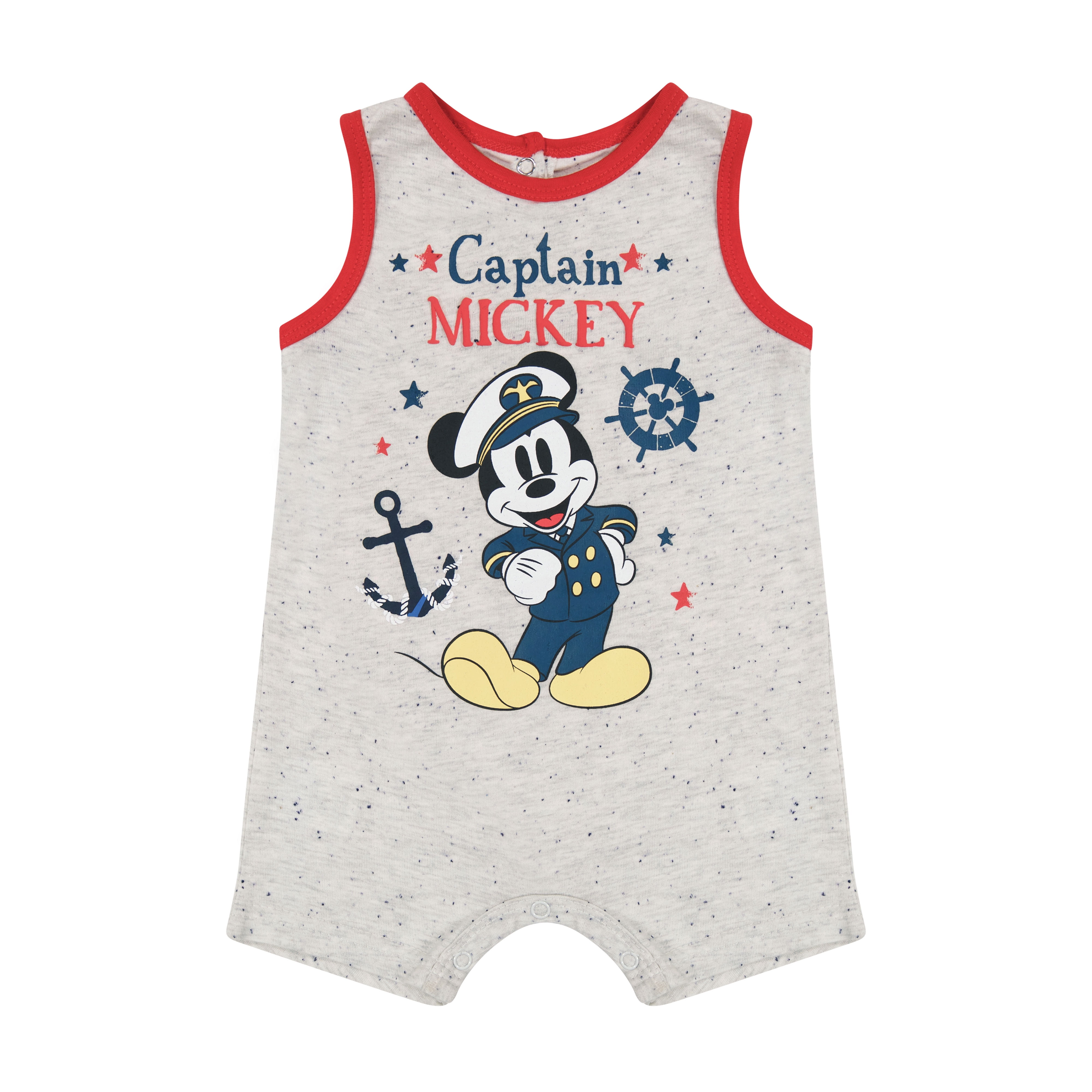 Disney Mickey Mouse Baby Boy Rompers, 2-Pack, Sizes 0-24 Months