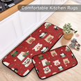 thumbnail image 5 of 2-Piece Kitchen Rugs Set Non-Slip Mats Carpet Floor for Kitchen, Bathroom (19.7"x27.6" & 19.7"x47.2") Cute Christmas Animals, 5 of 7