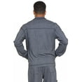 thumbnail image 3 of Dickies Advance Medical Scrubs Warm Up Jacket for Men Zip Front Moto DK315, M, Pewter Twist, 3 of 7