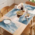 thumbnail image 5 of Mountain Peak Placemats Set of 8 Blue Beige Mist Zen Modern Nature Fantasy Place Mats Indoor Wipeable Table Mats Washable Cloth Dining Table Placemats for Kitchen Holiday Party Home Decor 13x19 Inch, 5 of 9