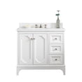 thumbnail image 2 of Water Creation Queen 36" Wood Single Bathroom Vanity in Pure White, 2 of 4