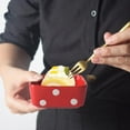 thumbnail image 3 of Plato cuadrado de cerámica con punta ondulada de Laklulu, plato para el hogar, lindos bocadillos, salsa para mojar, plato de fruta, plato para mascotas, 3 of 5