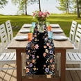 thumbnail image 4 of Table Runners 90 Inches Long Dress Scarves, Black Spring Floral Farmhouse Coffee/Dining/Kitchen Table Runner for Living Room, Elegant Flowers Farmhouse Botanical 13x90 Inch, 4 of 9