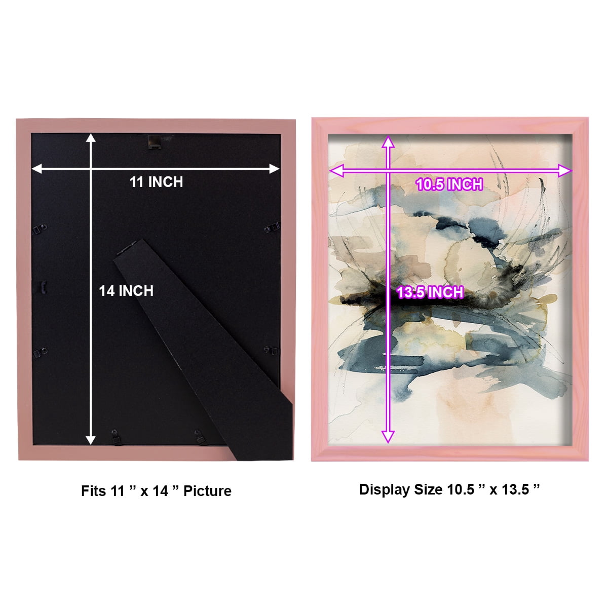 Winter Shoal I - Framed Print w/glass - Sunset Pink