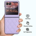 thumbnail image 2 of ELEHOLD for Motorola Razr+ 2025/2024 Case,Women Luxury PU Leather Ultra Slim Anti-Drop Protection Cover All-Inclusive Shockproof  New Case for Motorola Razr+ 2025/2024,Purple, 2 of 6