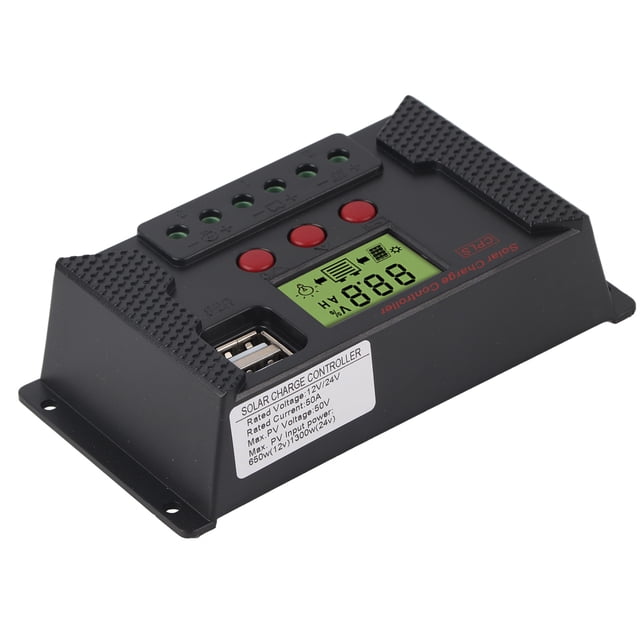 Controlador de energía regulador solar ajustable de descarga PWM 12V/24V para regulación de energía para dispositivos con energía solar ANGGREK Otros