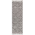 thumbnail image 4 of JONATHAN Y MERCER SHAG 2 x 8 Runner Rug, Mercer Plush Tassel Moroccan Diamond - Gray/Cream, MCR105C-28, 4 of 4