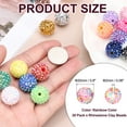 thumbnail image 2 of Uxcell 20mm Resin Rhinestone Beads for Beadable Pen, 20 Pack Ball Disco Beads for Jewelry Making, Rainbow Color, 2 of 7
