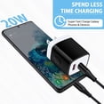thumbnail image 3 of USB C Block,USB C Charger Block FiveBox 2pack 20W PD Type C Charger Block QC3.0 Dual USB C Wall Charger Adapter USB C Brick Fast Charging Block Type C Charger Box,Black, 3 of 7
