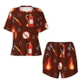 thumbnail image 4 of Picia Fire Extinguisher Pajamas Sets for Women Soft Short-Sleeved Pjs with Lounge Shorts Two Piece Sleepwear-X-Large, 4 of 9