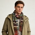 thumbnail image 5 of Scarfs for Women - Lightweight Multicolor Jacquard Polyester Scarf - Leaf Pattern Long Scarf (70"x27"), 5 of 5