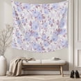 thumbnail image 5 of Purple Flowers Large Tapestry for Bedroom Wall Hanging Tapestry,Romantic Botanical Floral Plants Leaves Ceiling Backdrop Tapestries Poster Blanket Wall Decor for Teens Room Living Room Dorm 85" x 90", 5 of 8