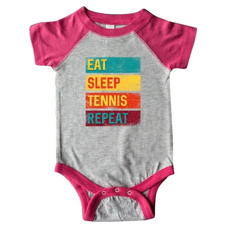 

Inktastic Tennis Player Eat Sleep Tennis Repeat Gift Baby Boy or Baby Girl Bodysuit