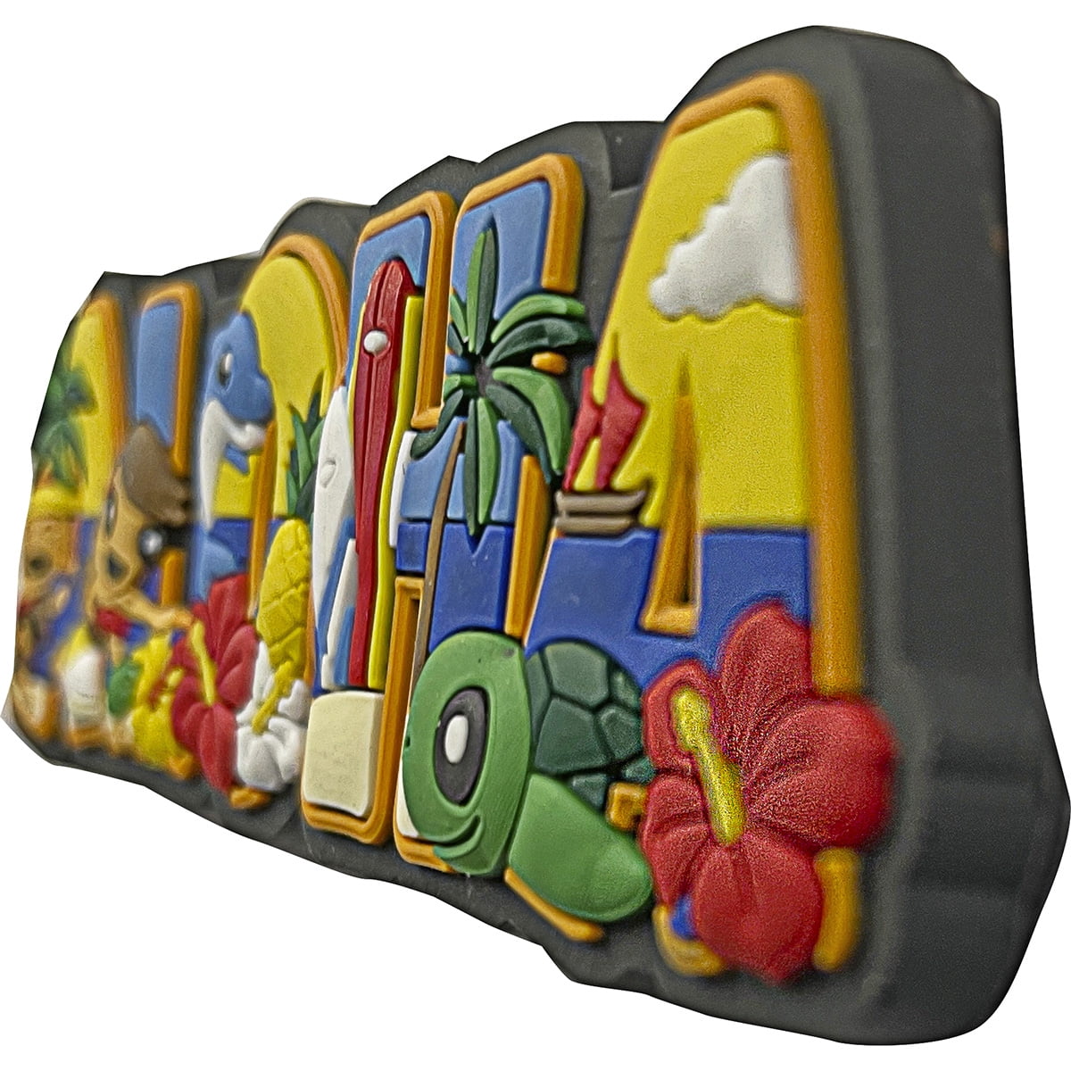 Hawaii Magnet Rubber Aloha Block 4"W x 1"H x D