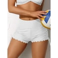thumbnail image 2 of Charmo Short de Bain pour Femmes à Bord Festonné, Short de Planche à Cordon, Bas de Maillot de Bain, 2 of 6