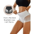 thumbnail image 4 of Finetoo Seamless Underwear for Women No Show Light Tummy Control Shapewear Stripe Lace Panties Full Coverage Briefs S-XXL 3 Pack, 4 of 5