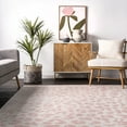 nuLOOM Modern Leopard Print Area Rug, 6' 7" x 9', Baby Pink