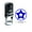 Blue Ink, variant on Round Self Inking Kids Teacher Stamp STAR Personalized Custom Shiny 20mm Rubber Mini Stamp