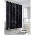 thumbnail image 3 of Fsddascl Black Shower Curtain Set - Long 72" x 84" Washable Bathtub Curtain with 12 Hooks, Modern Abstract Dot Starry Night Aesthetics Waterproof Fabric Stall Shower Curtains for Bathroom/Bathtub, 3 of 6
